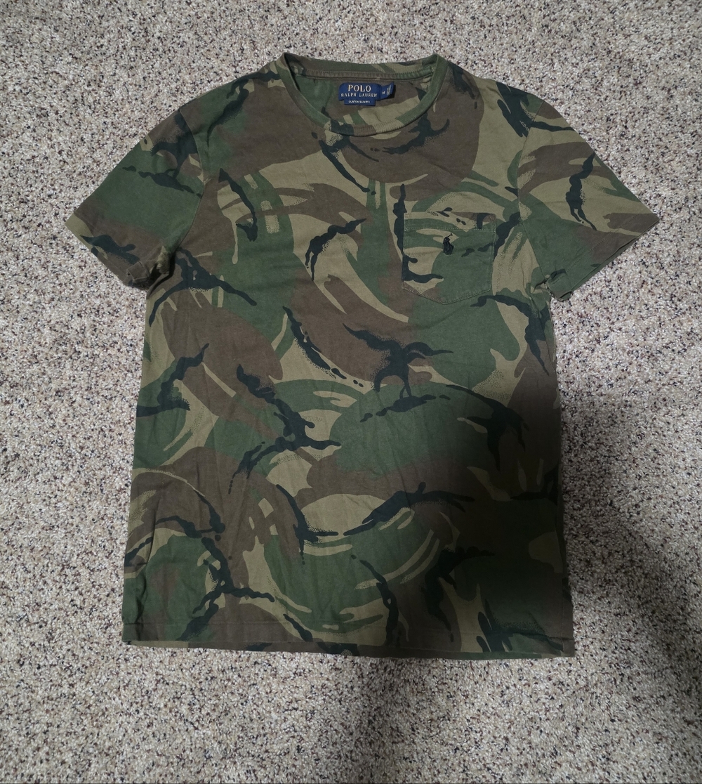 Polo by Ralph Lauren Olive Green Camo Pocket Tee